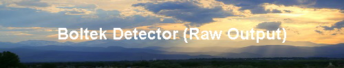 Boltek Detector (Raw Output)